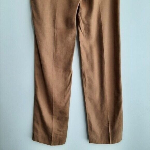 LUISA SPAGNOLI Linen Blend Light Dress Pants Tan Sz S | Eur 42 - Picture 7 of 10